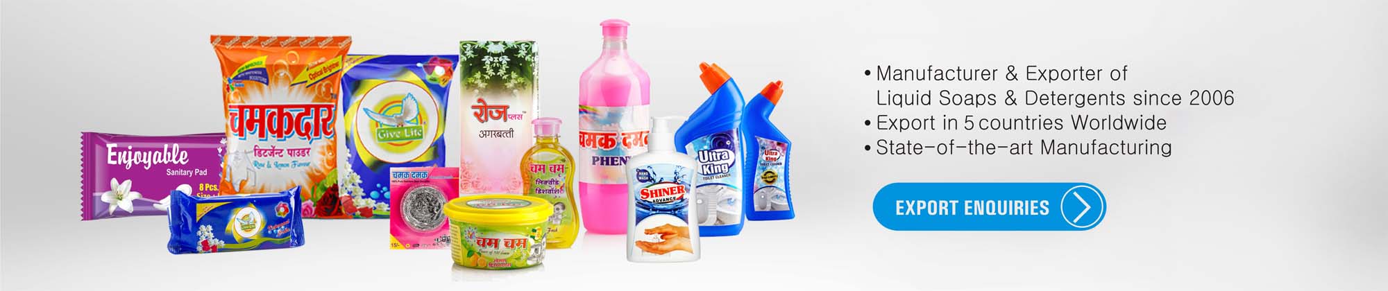 Indian Manufacturer, Exporter of Cleaning Products & Detergents